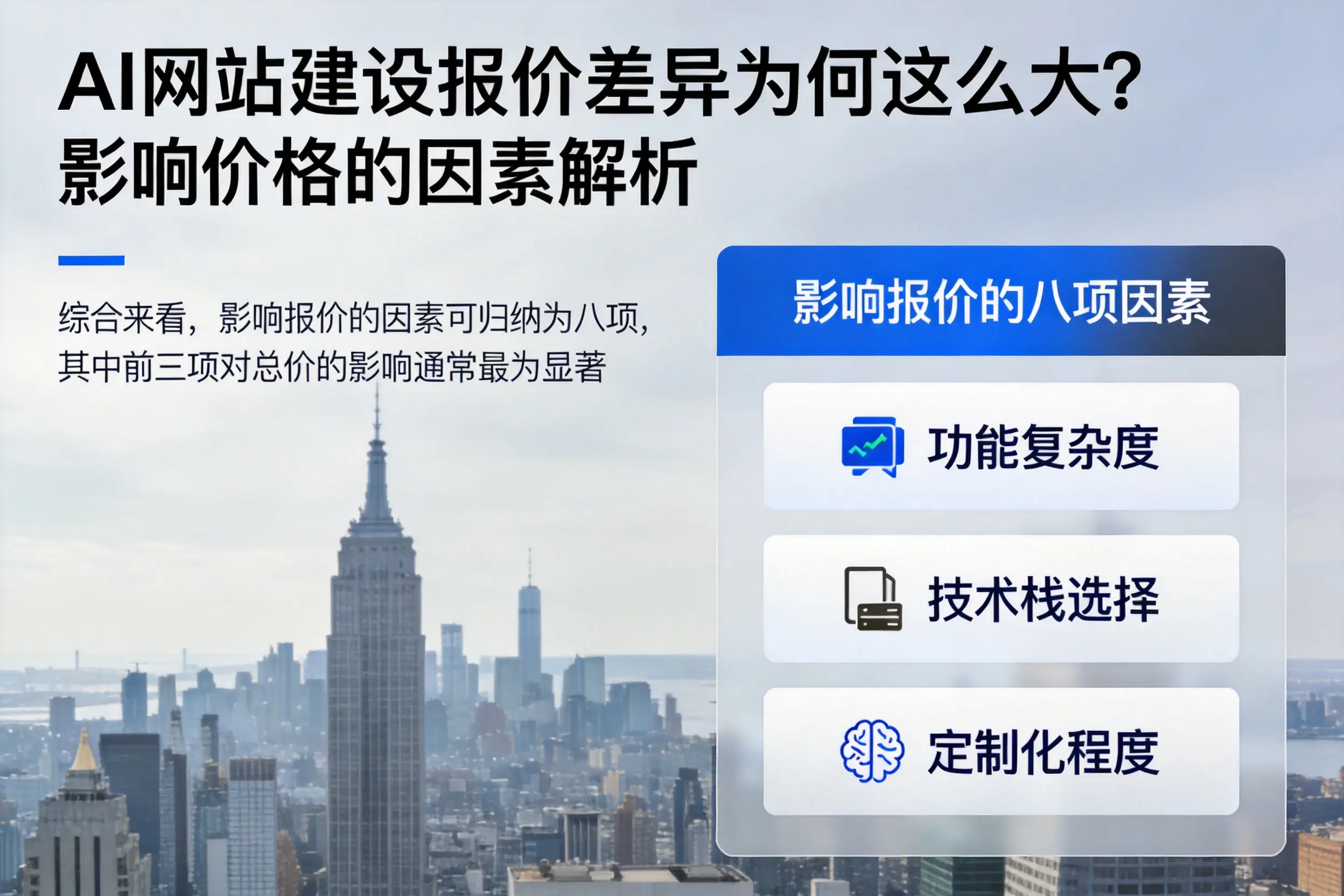 鹤岗AI网站建设报价差异为何这么大？影响价格的因素解析