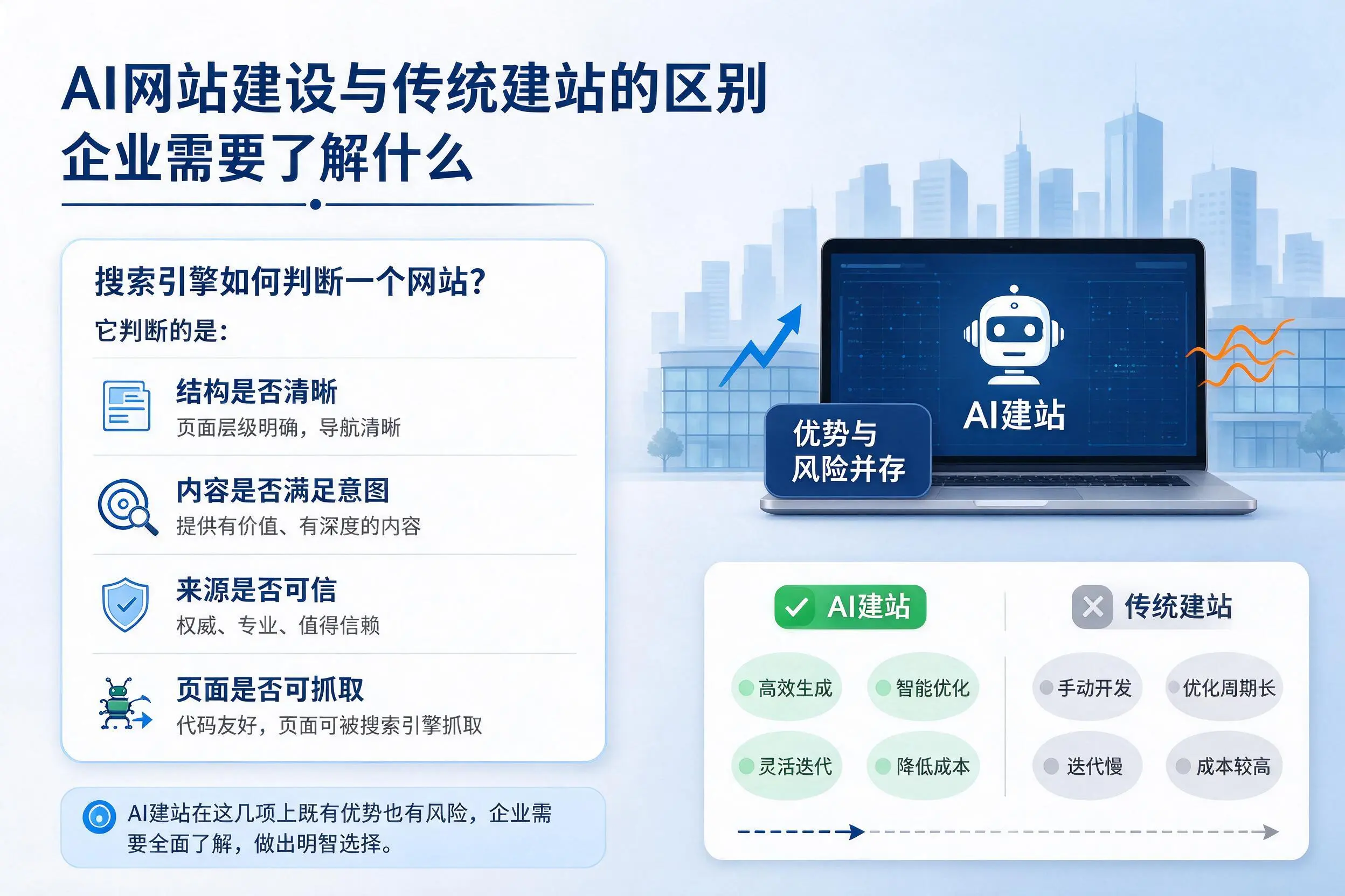AI网站建设与传统建站的区别，鹤岗企业需要了解什么
