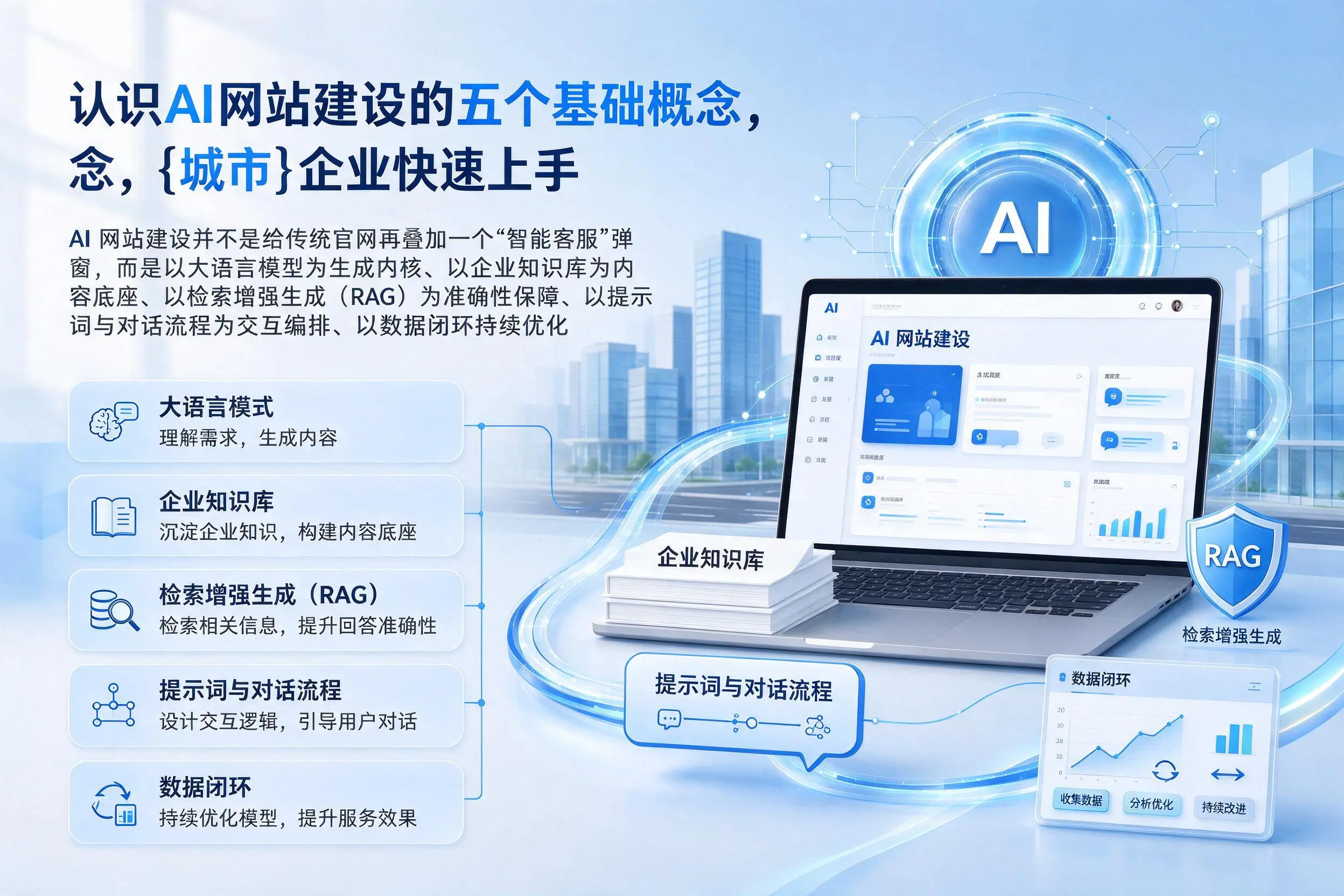认识AI网站建设的五个基础概念，鹤岗企业快速上手