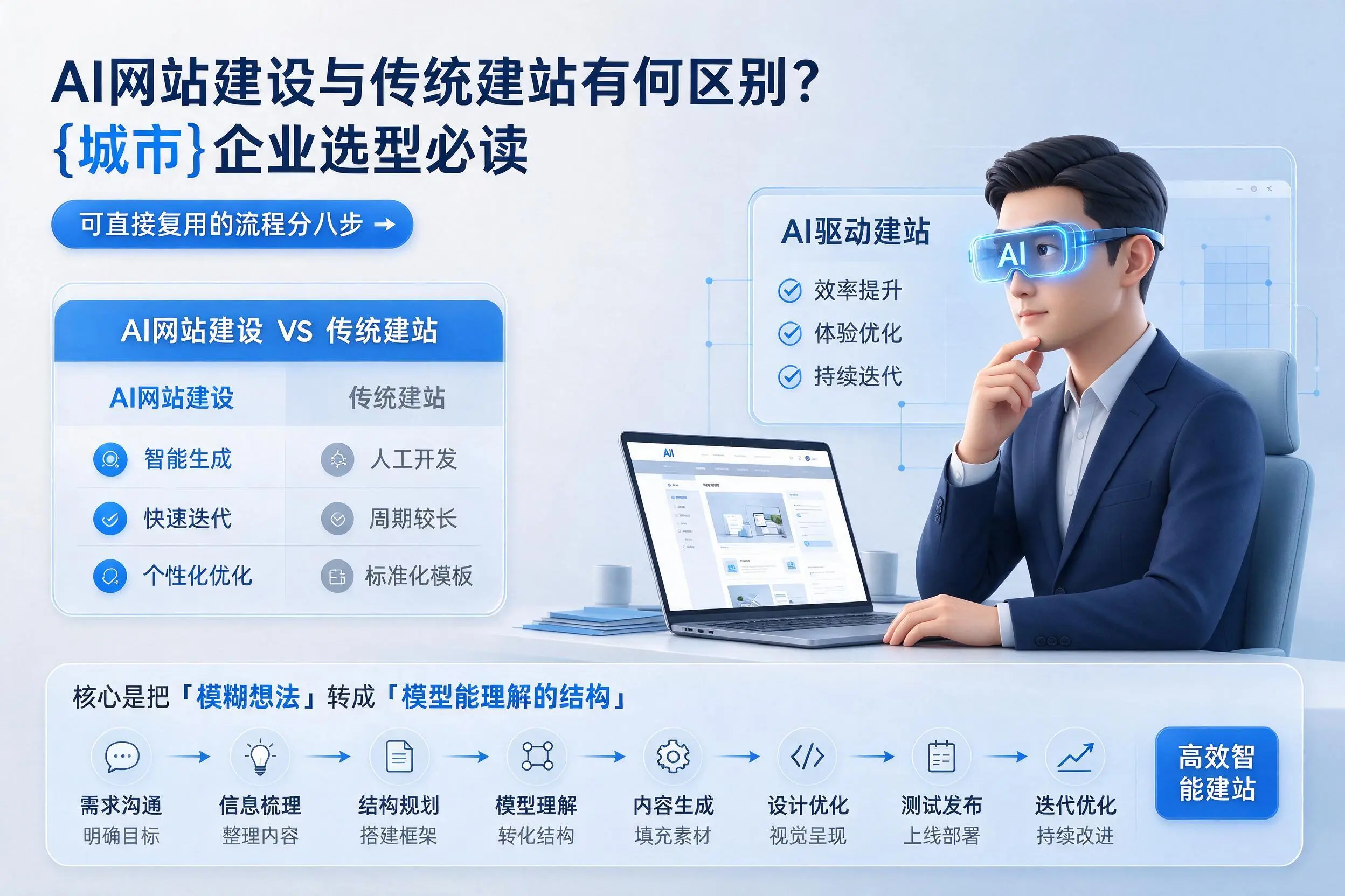AI网站建设与传统建站有何区别？鹤岗企业选型必读
