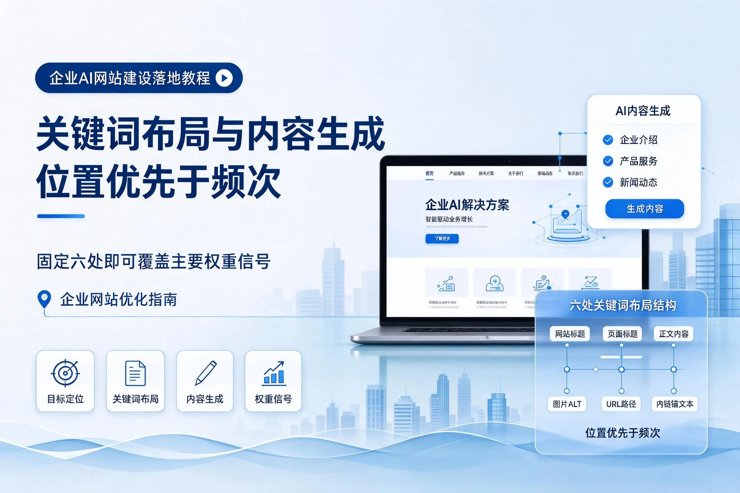 鹤岗企业AI网站建设落地教程：关键词布局与内容生成